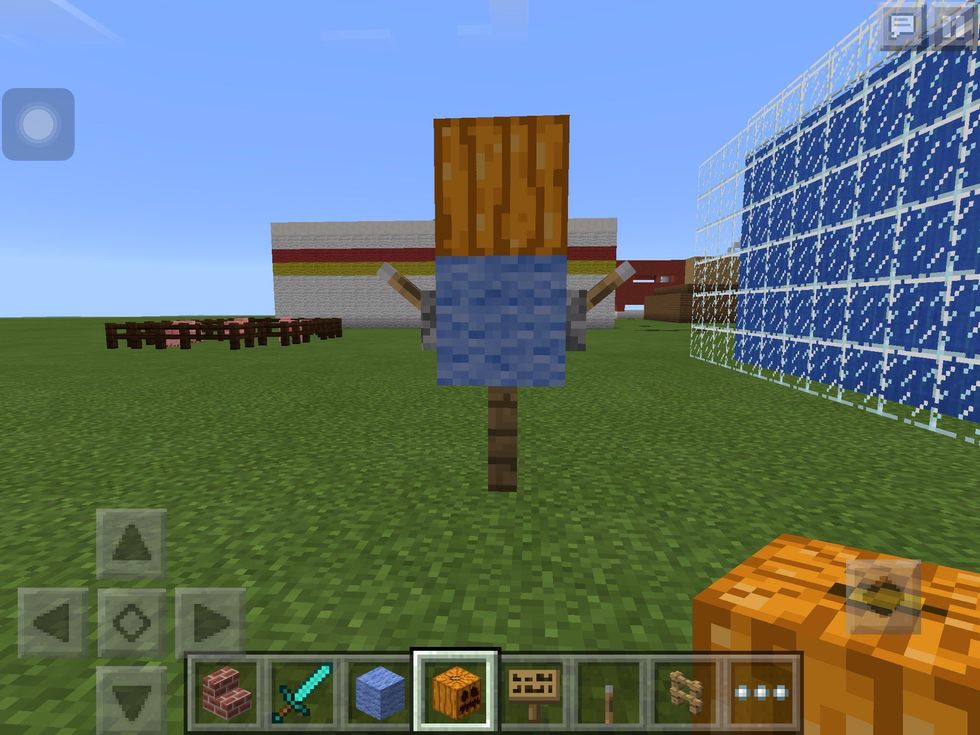 Then add the pumpkin but make the face pointing the other way!