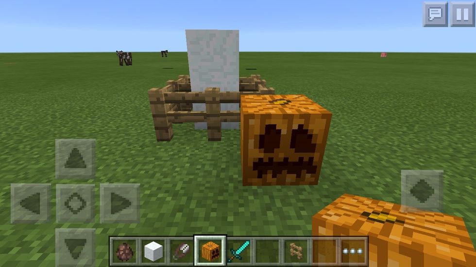 Then add the pumpkin head