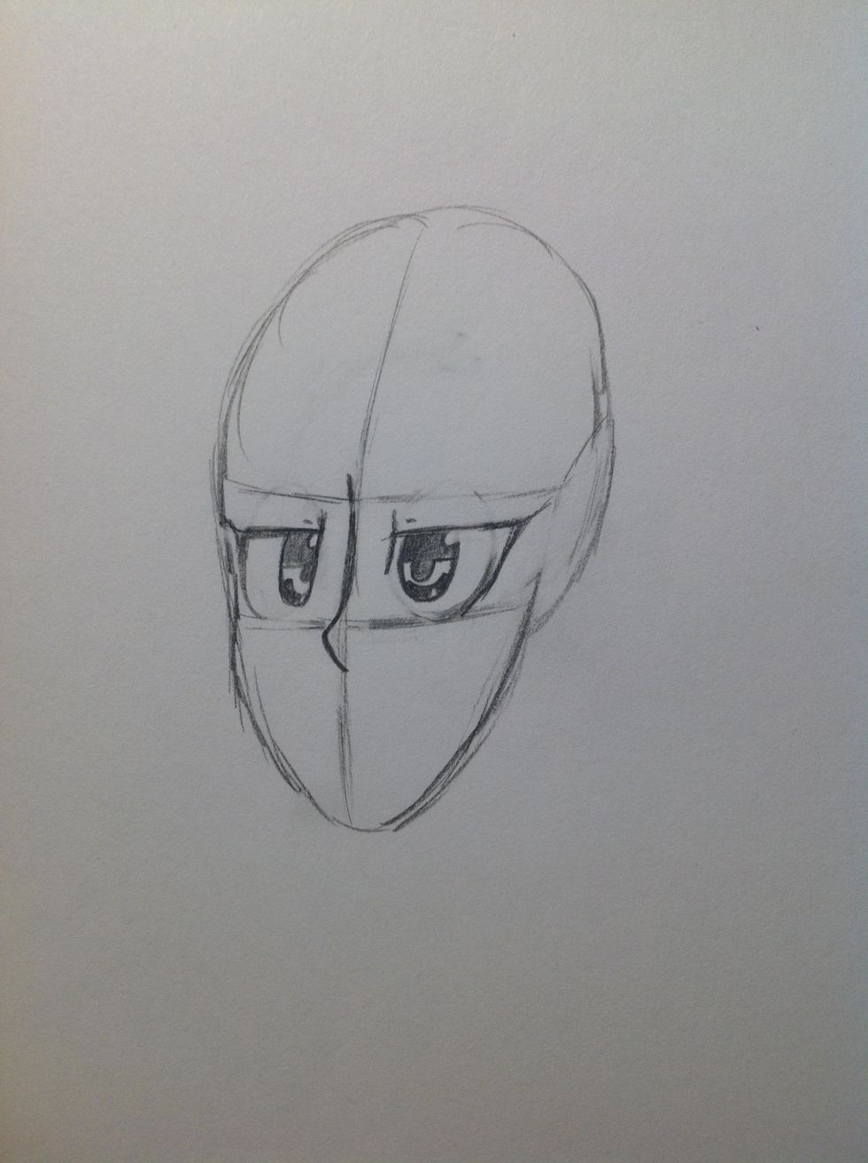 Then add the pupils. I made this person look straight forward, but again, you can make the expression whatever you want to be. The pupils can look however you want them to be.
