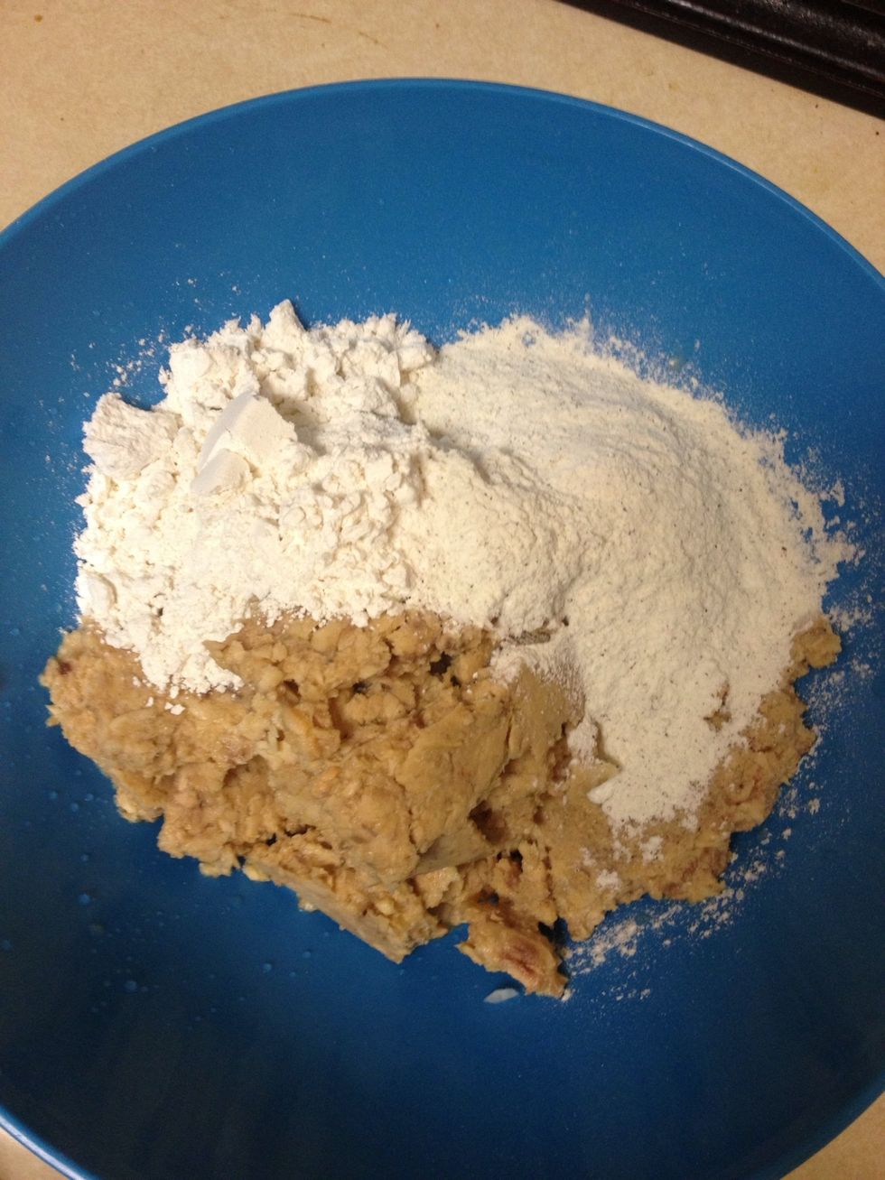 Then, add the remaining dry ingredients.