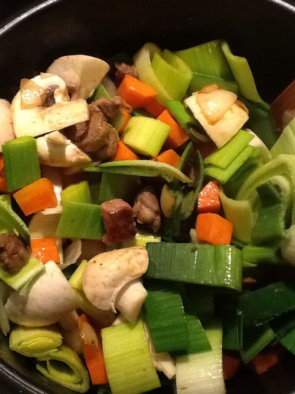 Then add the rest of the vegetables