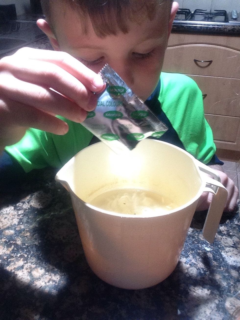 Then, add the seasoning.