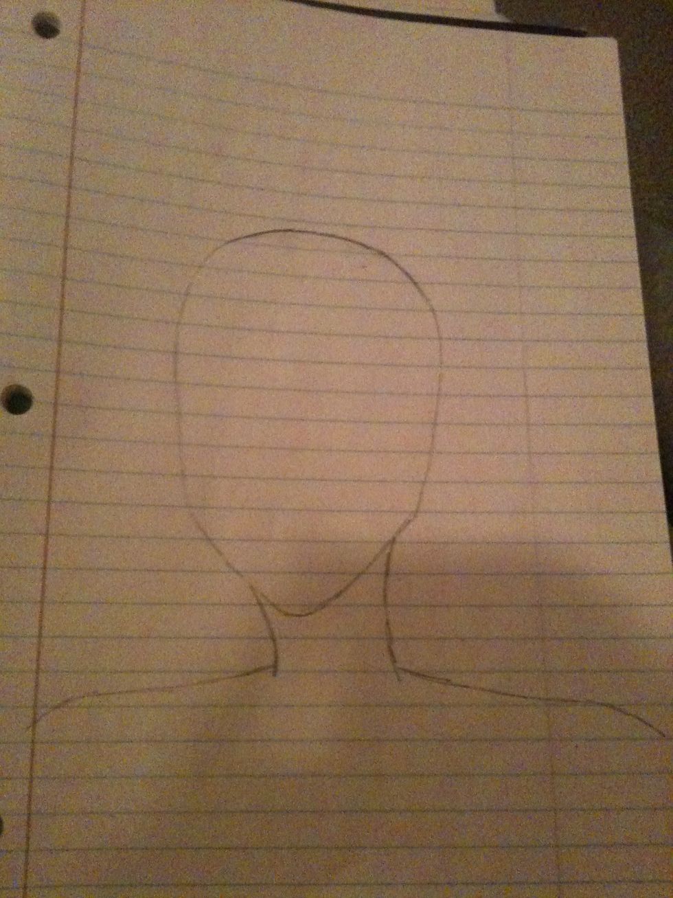 Then, add the shoulders! It's completely YOUR choice for how broad and wide the shoulders are!