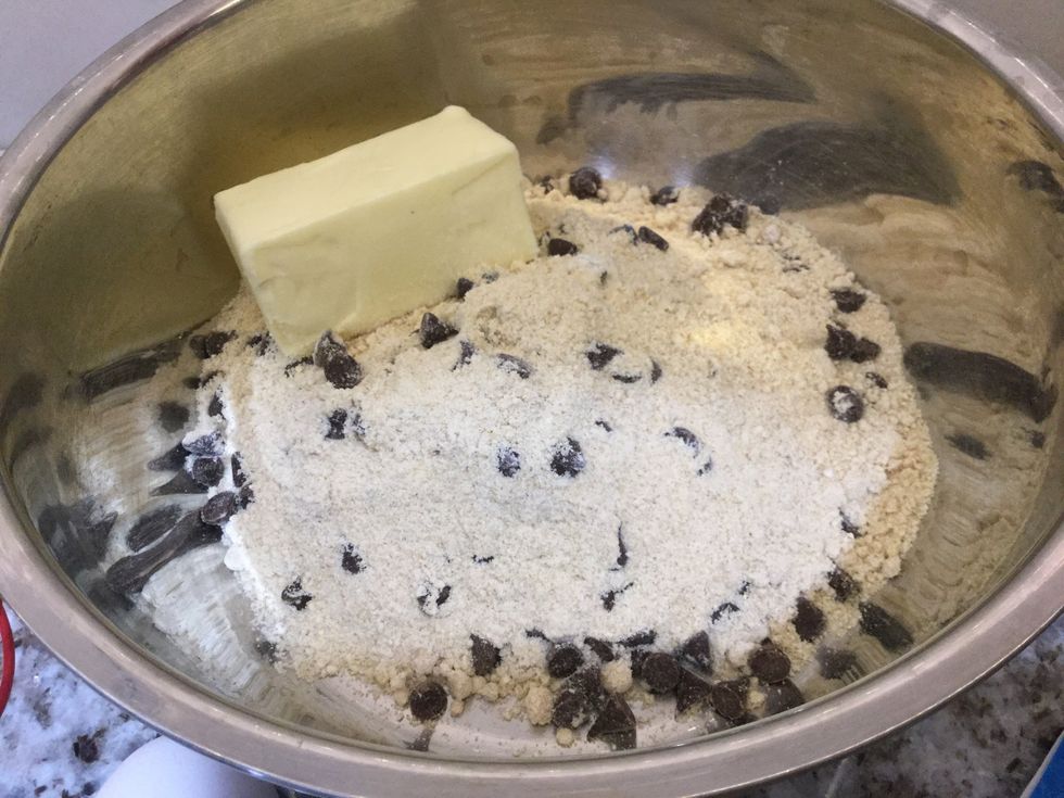 Then add the softened stick of butter \ud83d\ude42