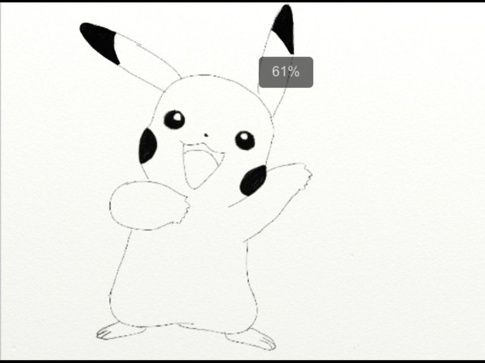 Then add those black tips of the ears