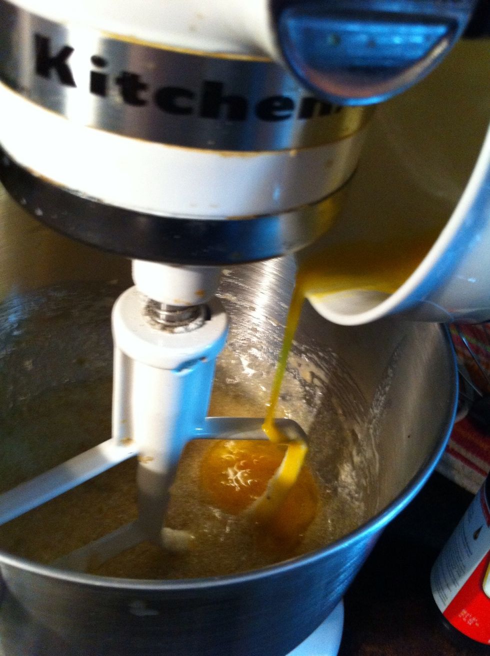 Then add to bananas. And mix.