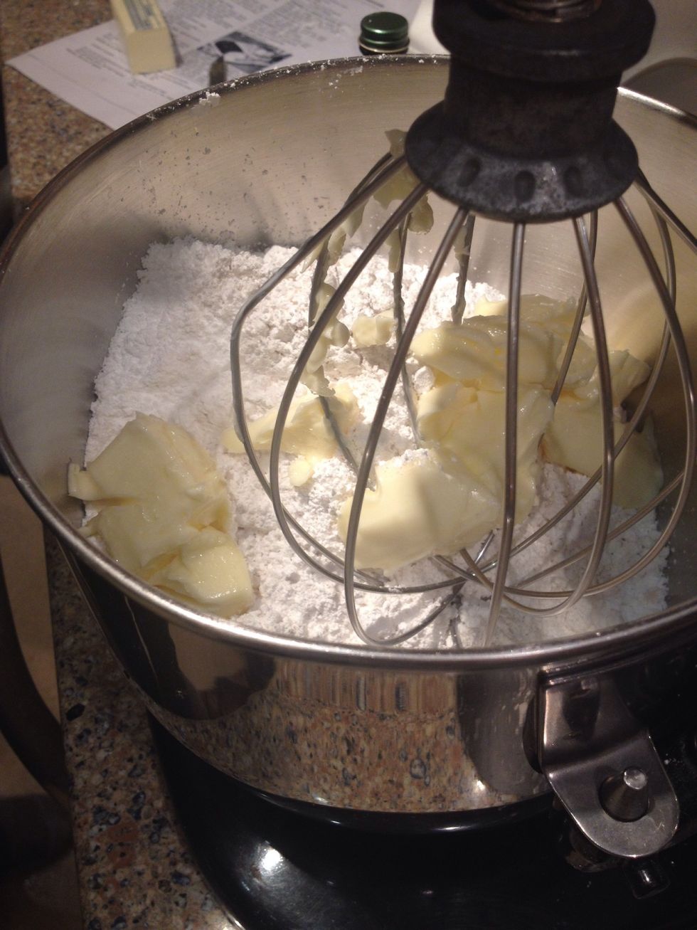 Then add to that your 1/3 cup softened butter.