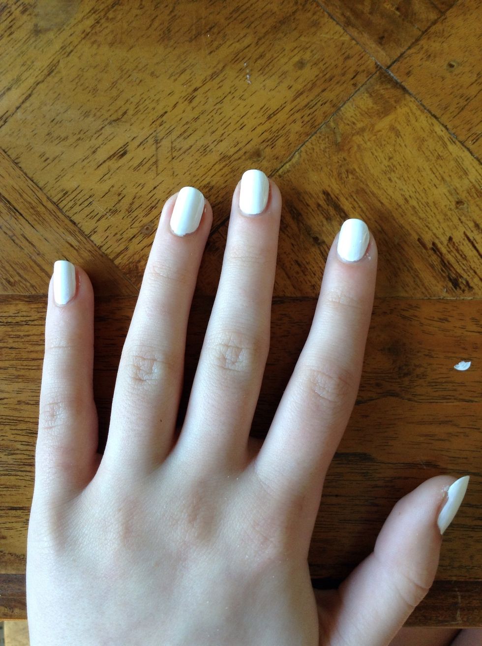 Then add two coats of white