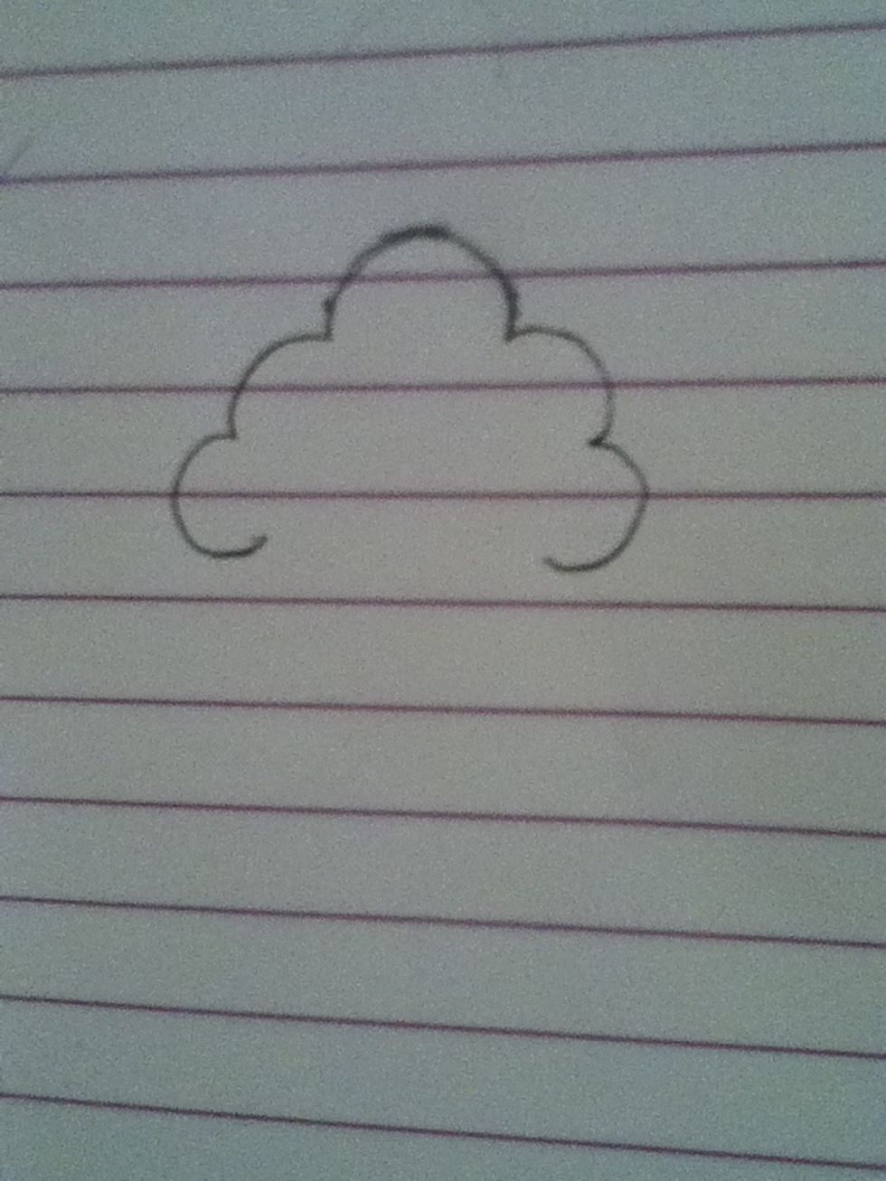Then add two more going diagonally from the top