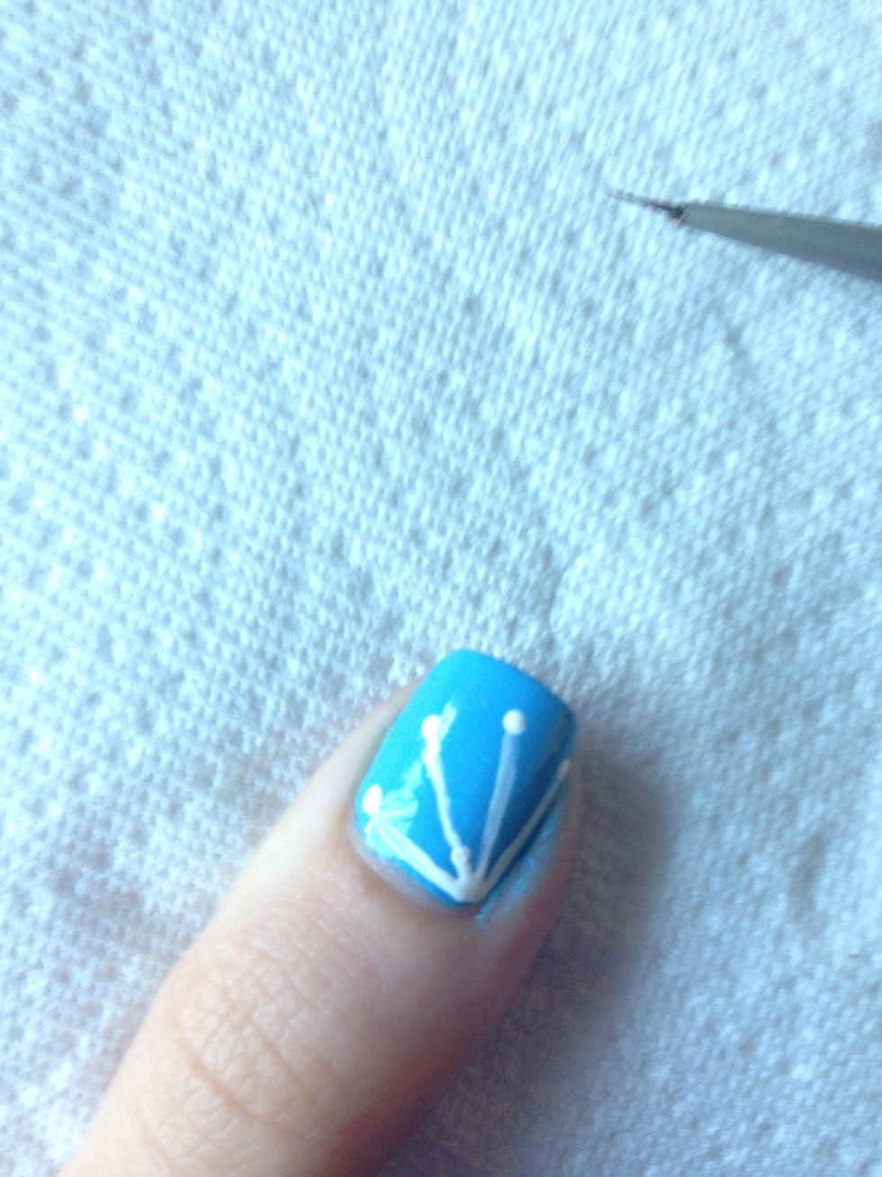 Then add white dots to the end of every line