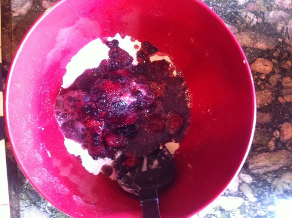 Then add your frozen berries!