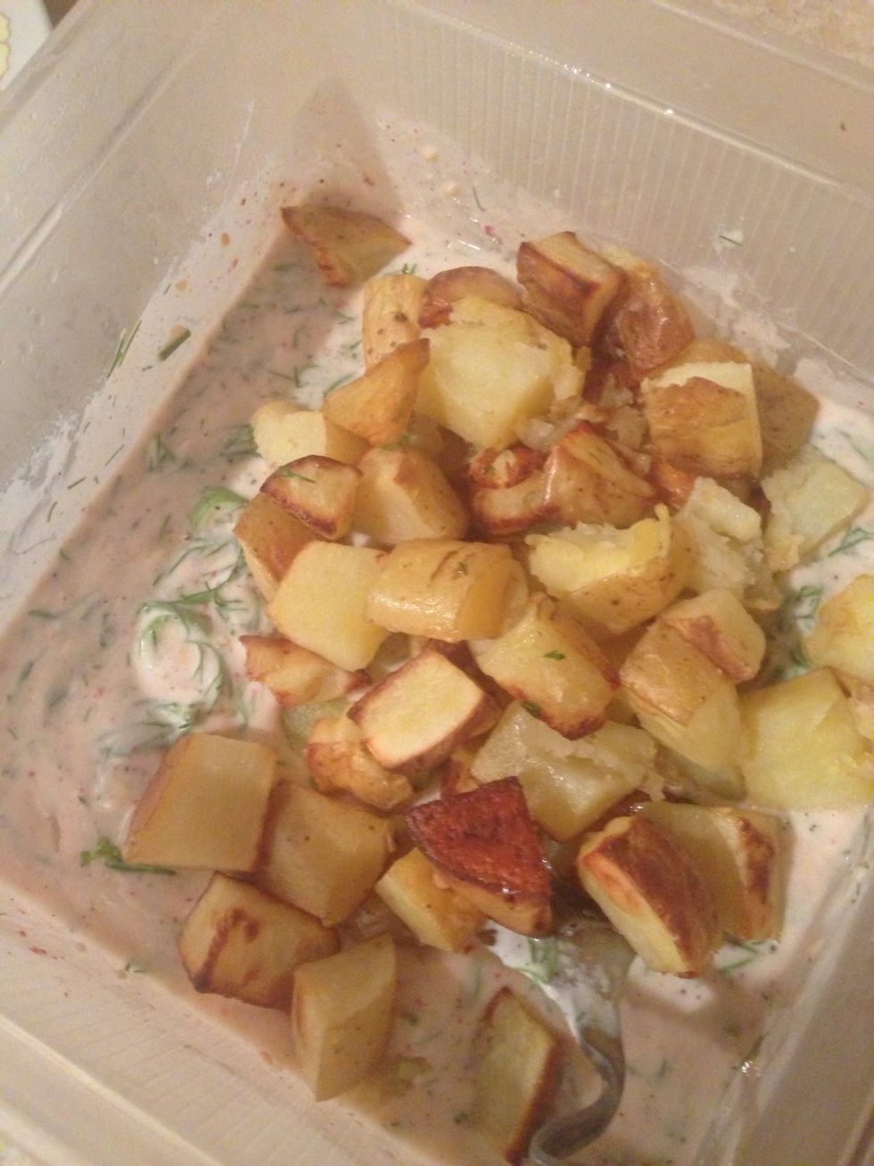 Then add your golden potatoes.