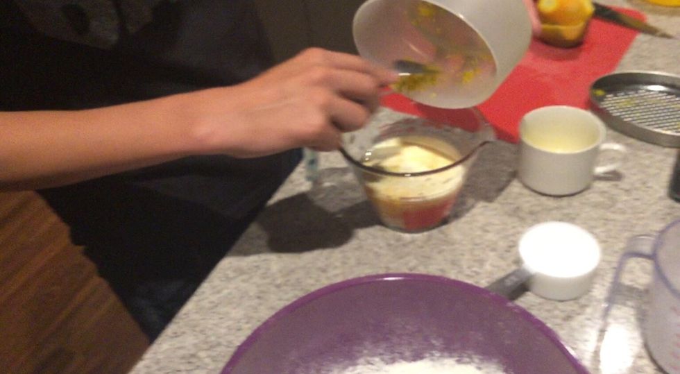 Then add your orange ride also into the jug