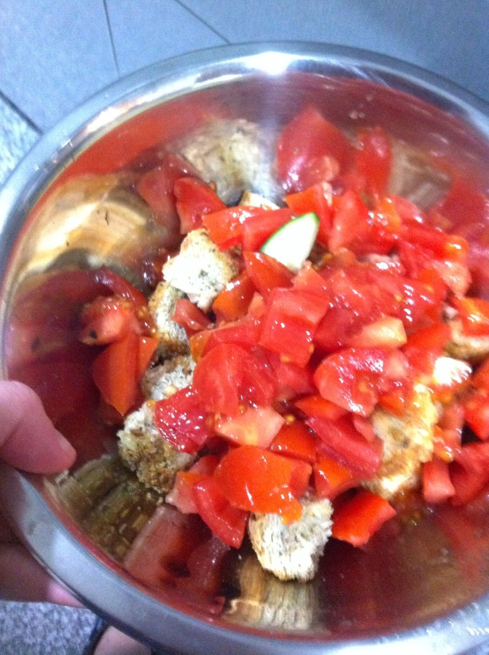 Then add your tomatoes