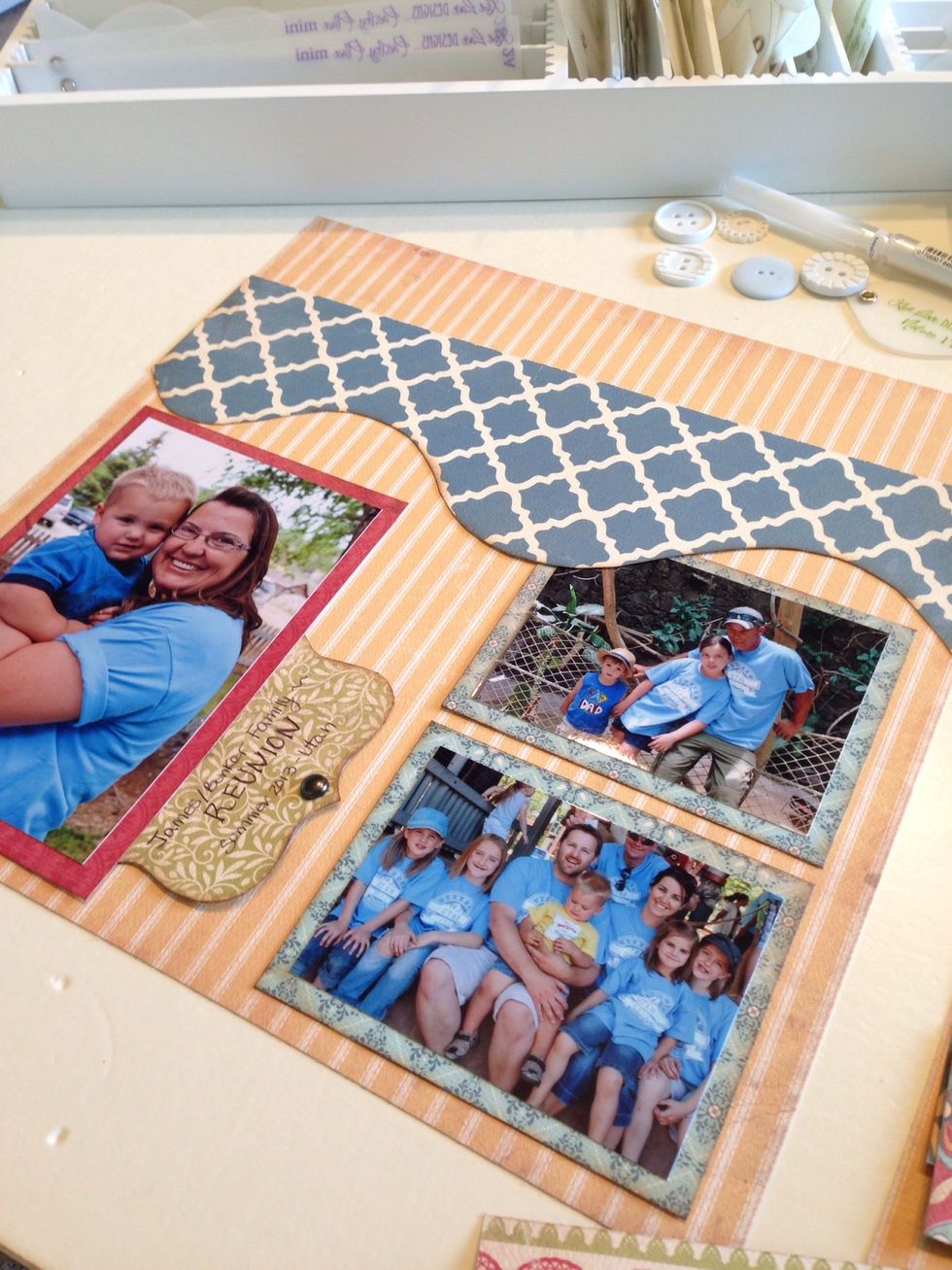 Then adhere the bottom layer of your borders.