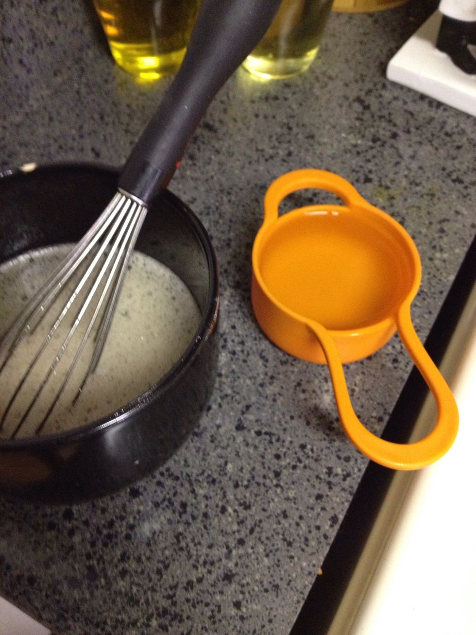 Then another half cup of cold water