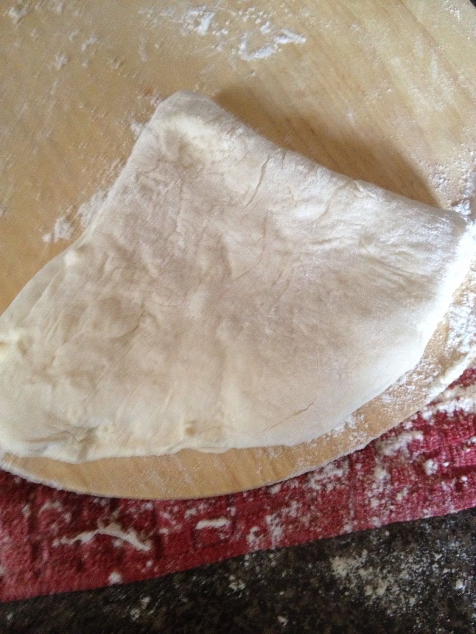 Then another half so it's almost like a triangle use your hands to make a triangle like indian restaurant style