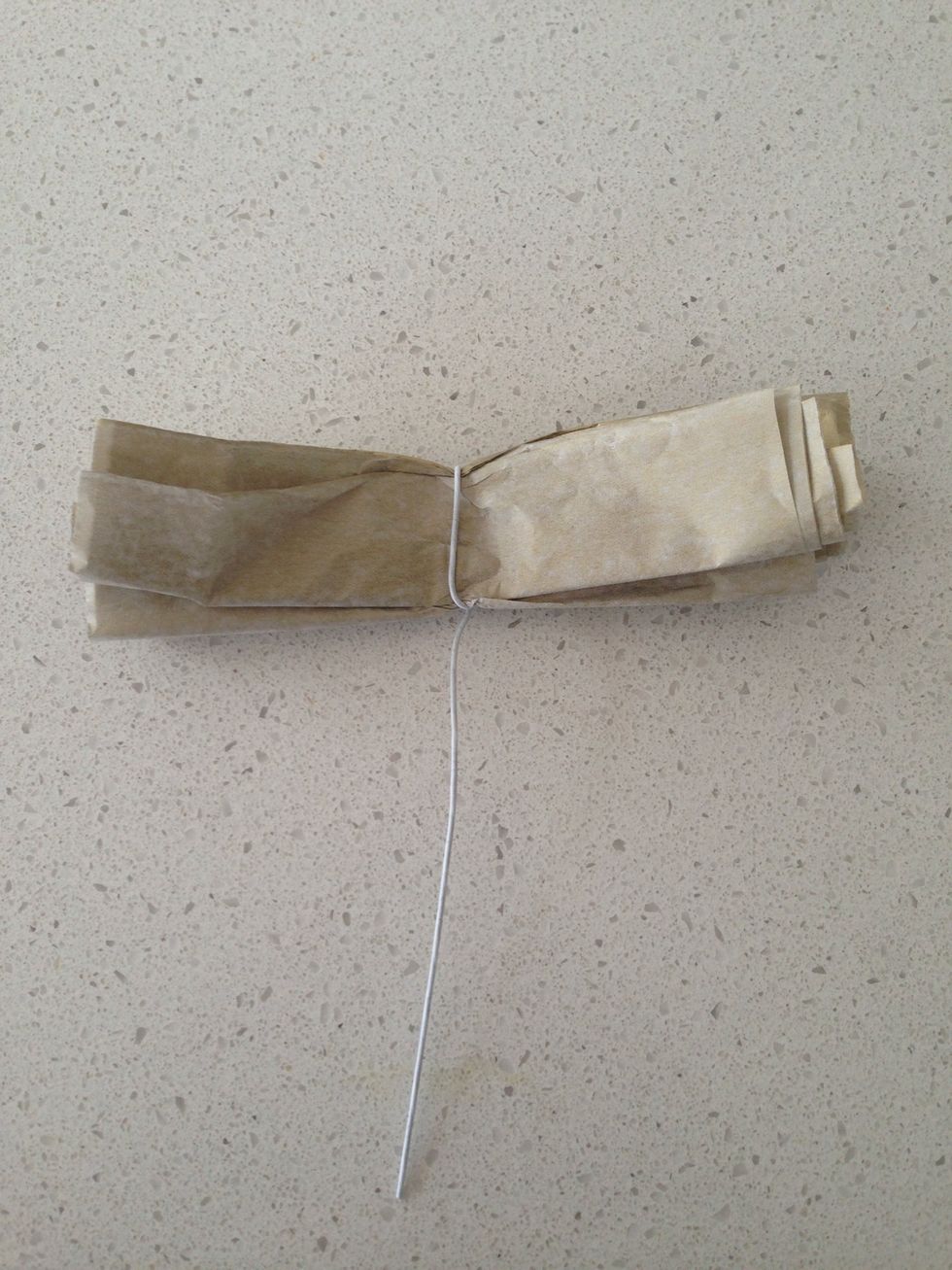 Then attach the wire in the middle