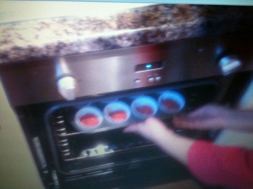 Then bake in preheated oven for 20mins, keep checking on them every 5mins.
