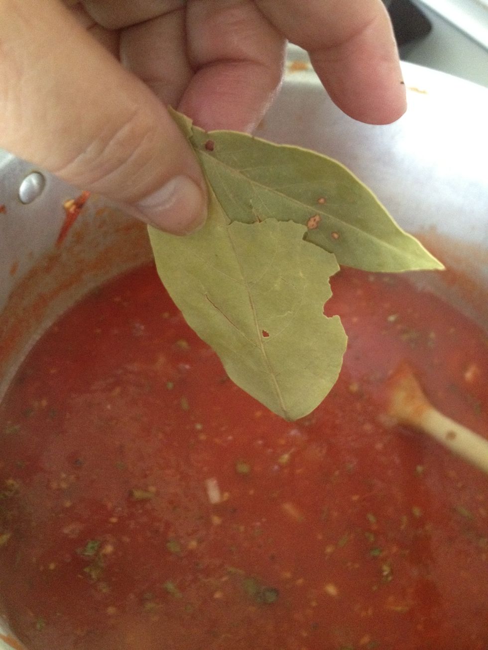 Then bay leaves.