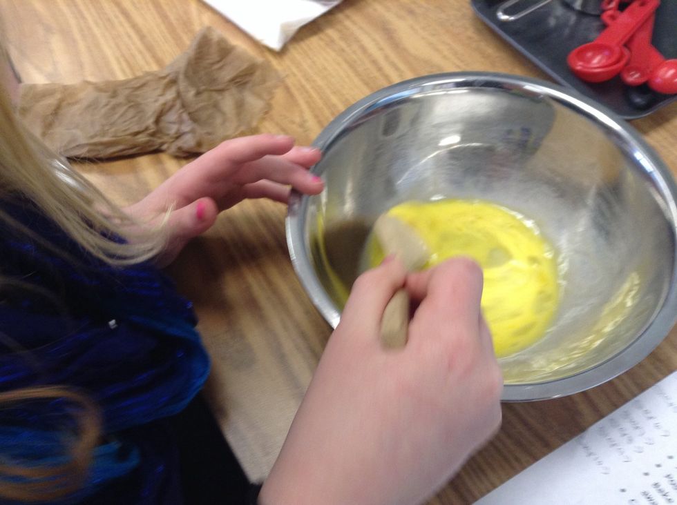 Then, beat until well blended.