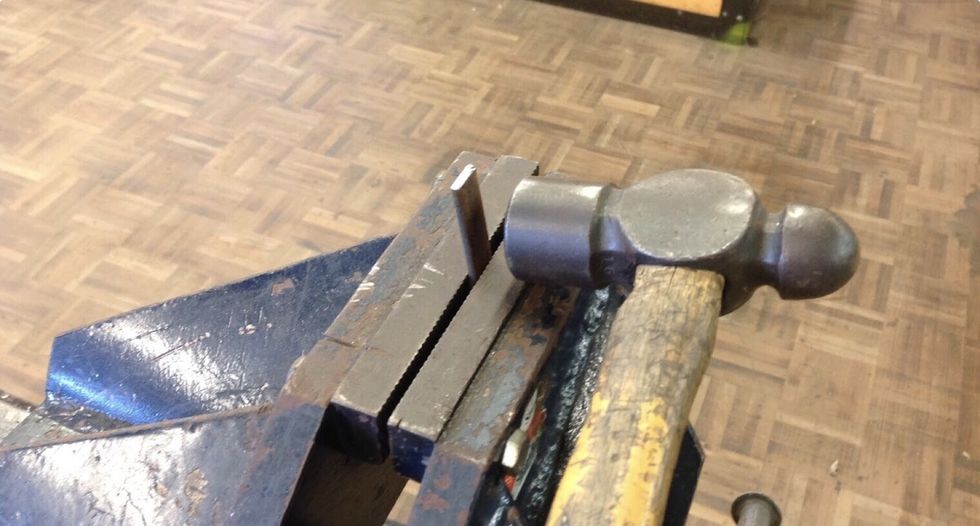 Then bend both ends of the legs evenly so that you candle holder won't wobble