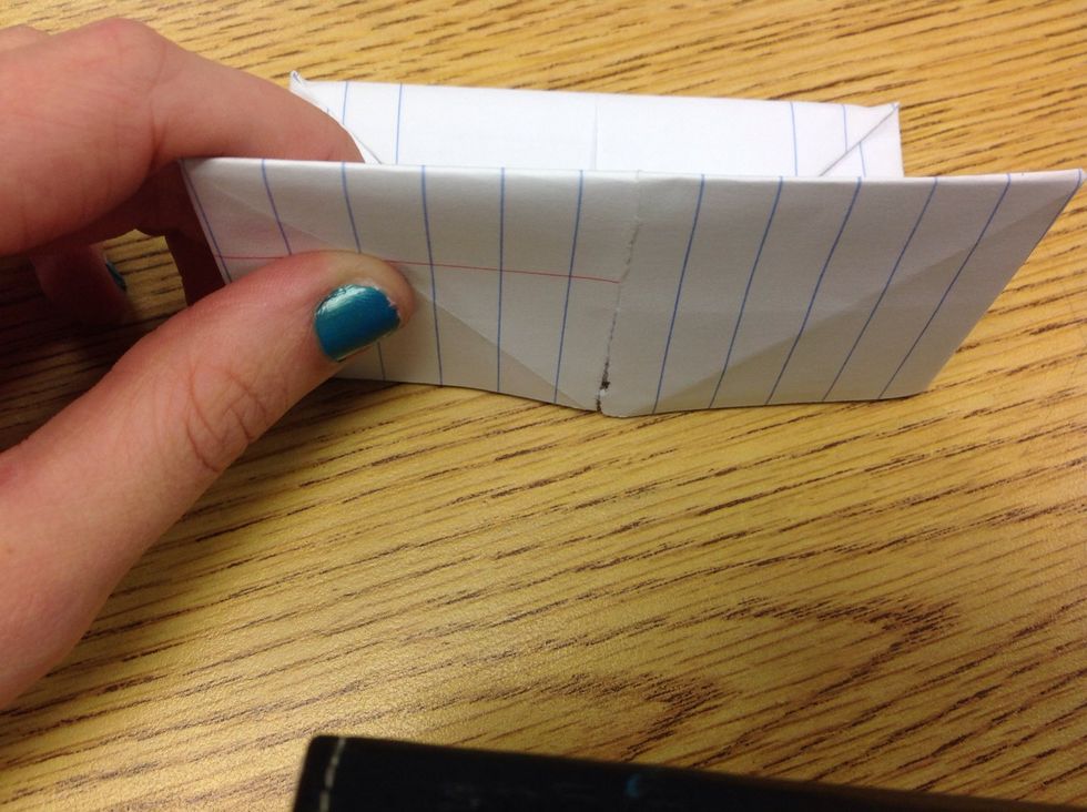 Then bend in half both parts to make flexible