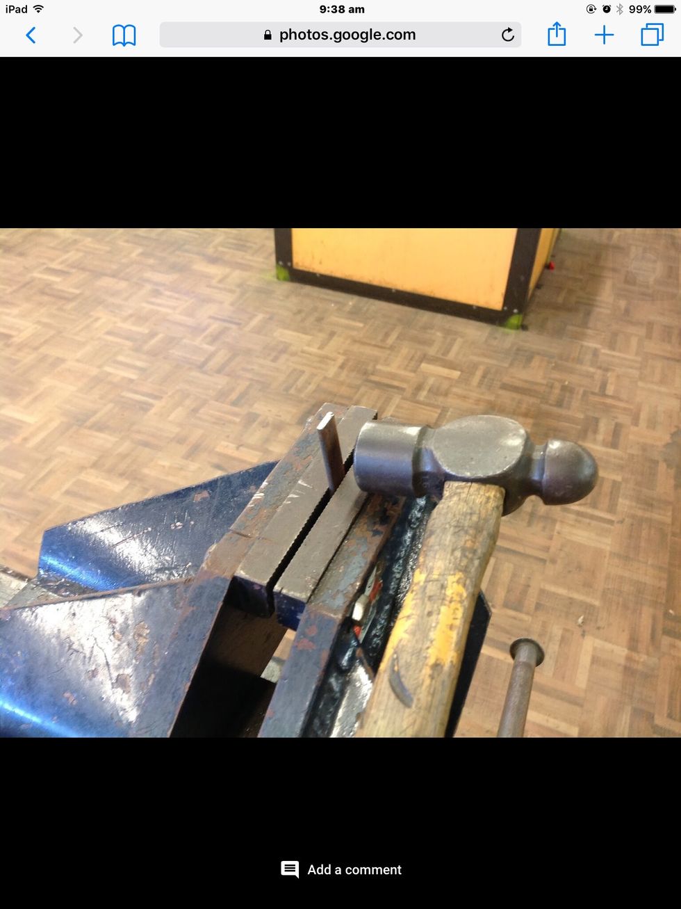 then bend that so it's into a light bend so it can stand