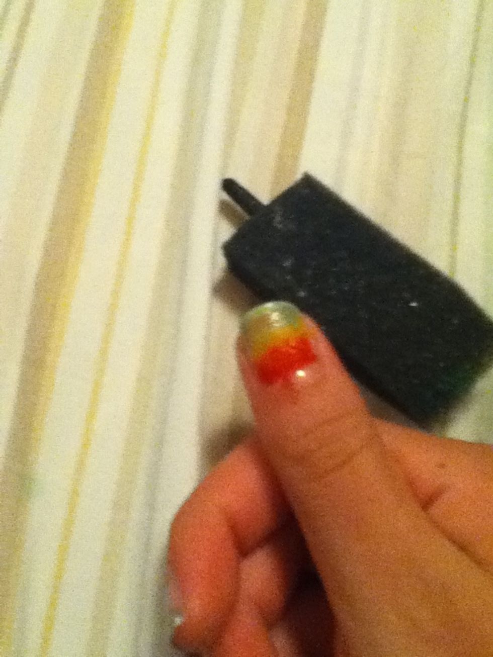 Then blend it with the sponge!