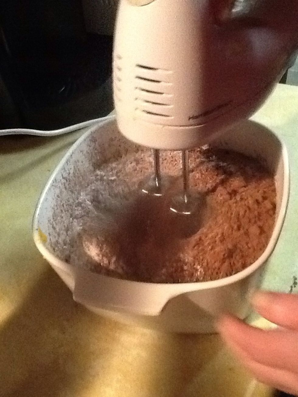 Then blend till all mixed together