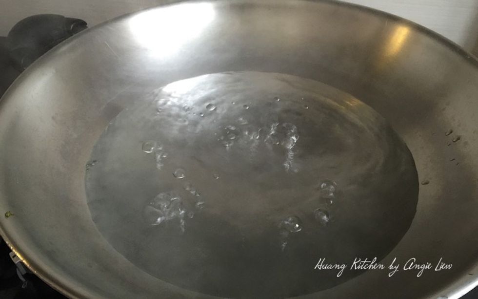 Then boil a large pot of water.