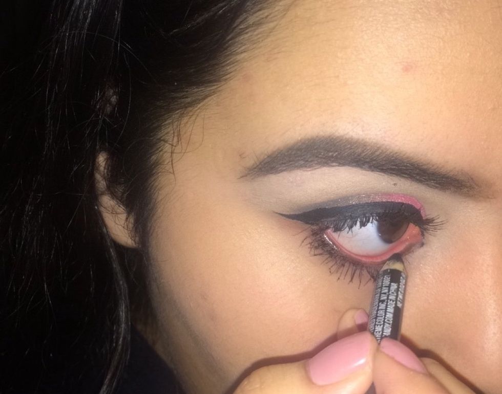 Then bottom eyeliner (optional).
