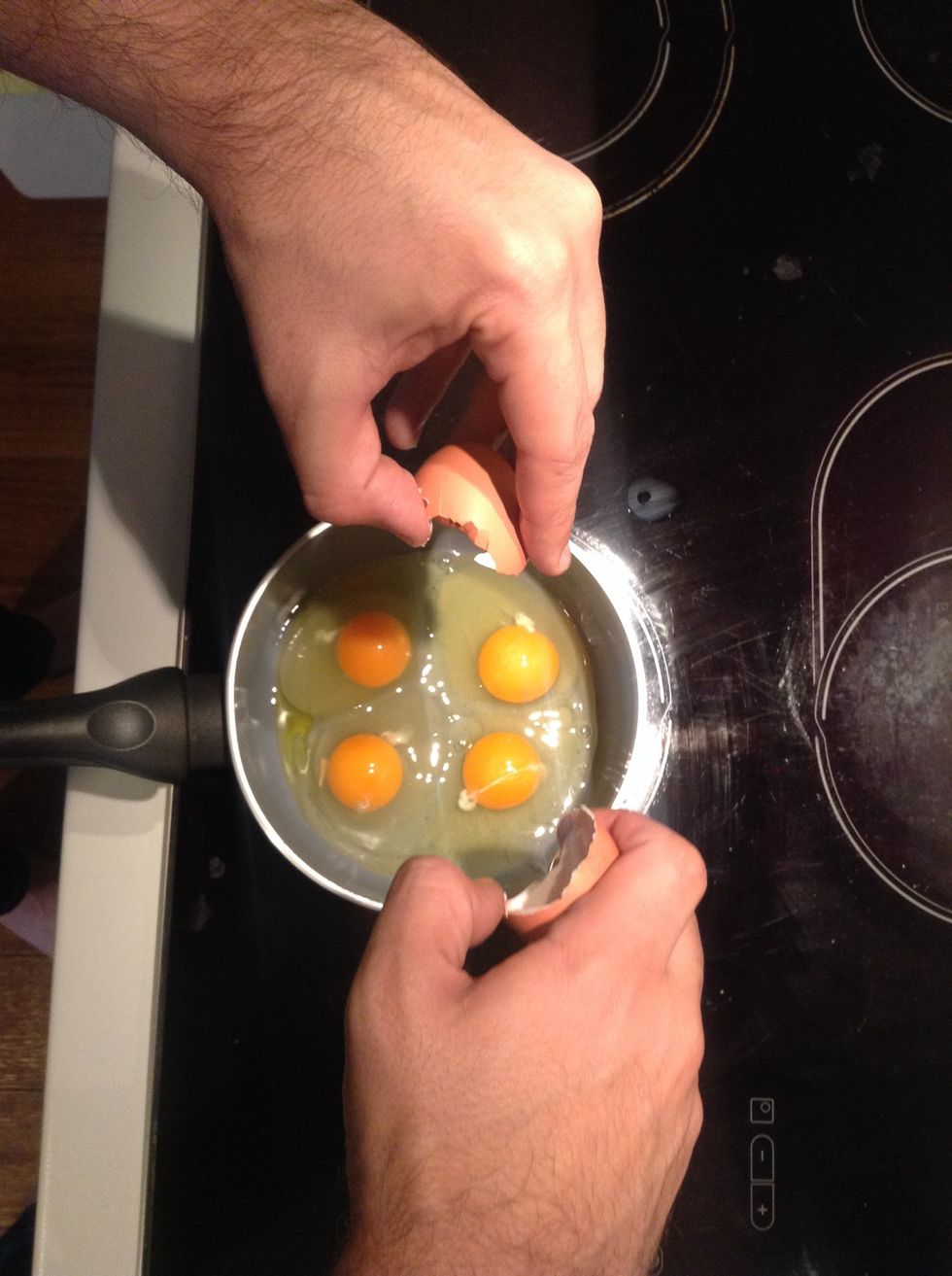 Then break in 4 eggs\ud83d\udc4d