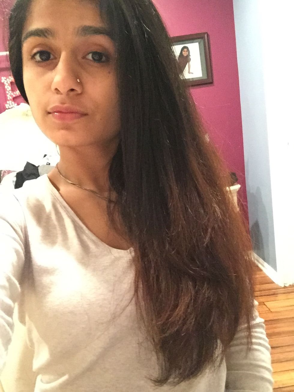 Then bring hair to one side...