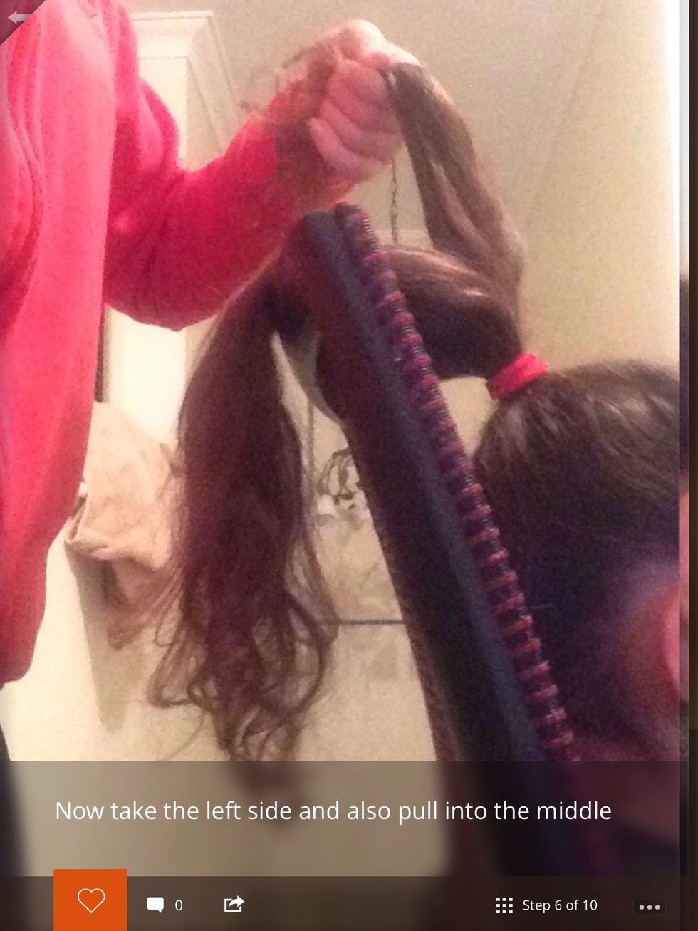 Then bring the left part into the middle.