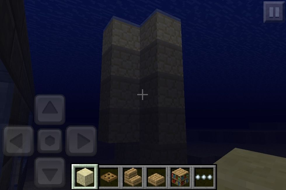 Then build a hollow pillar to the surface outside the house.