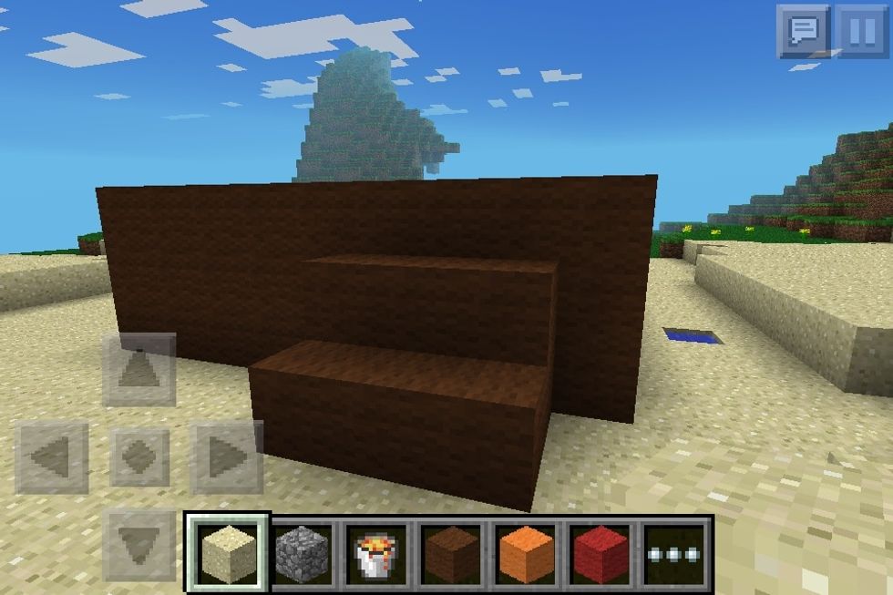 Then build outward. It must sort of look like steps