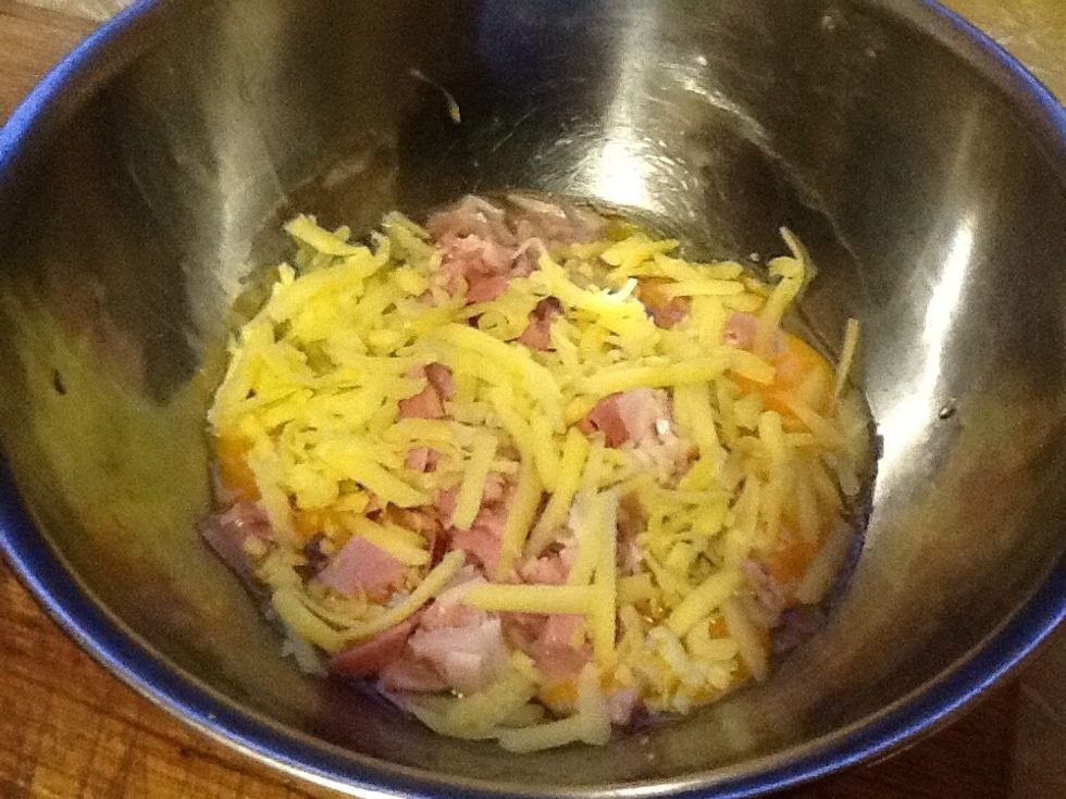 Then but the cheese in the bowl.