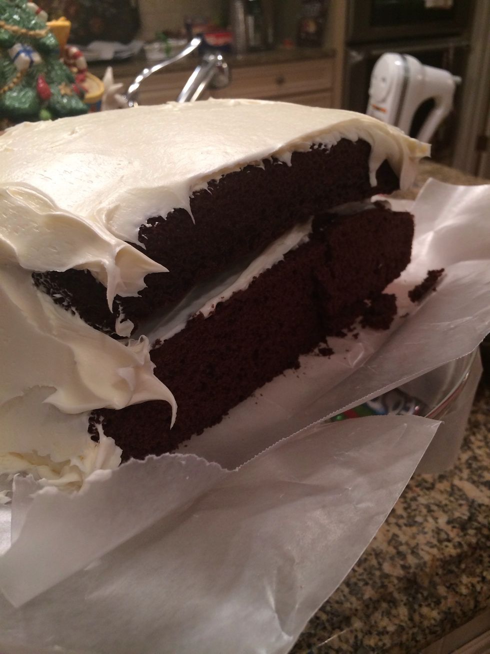 Then carefully complete the sides.