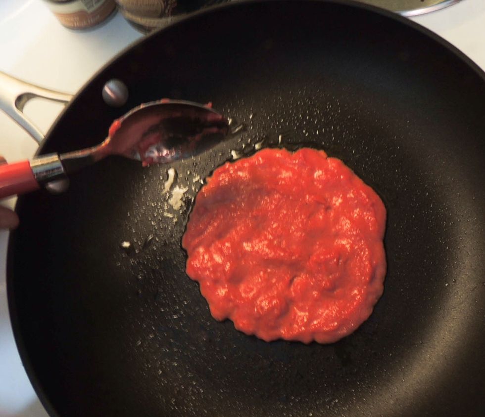 Then carefully spread into a wrap shape