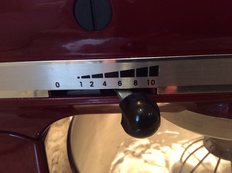 Then change the setting to 7 (medium) and beat for another 3 minutes.