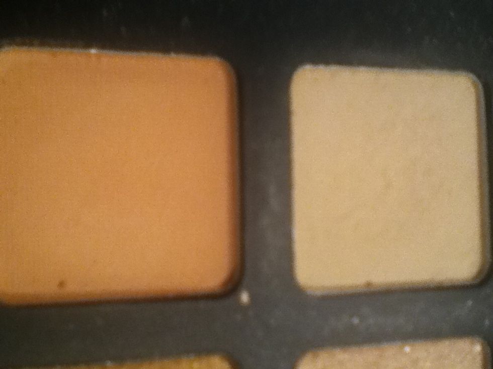 Then choose a light color to apply the brow bone. It depends on your skin so if you have a light peachie skin  use a lighter color. if you have dark or tan skin use the peach