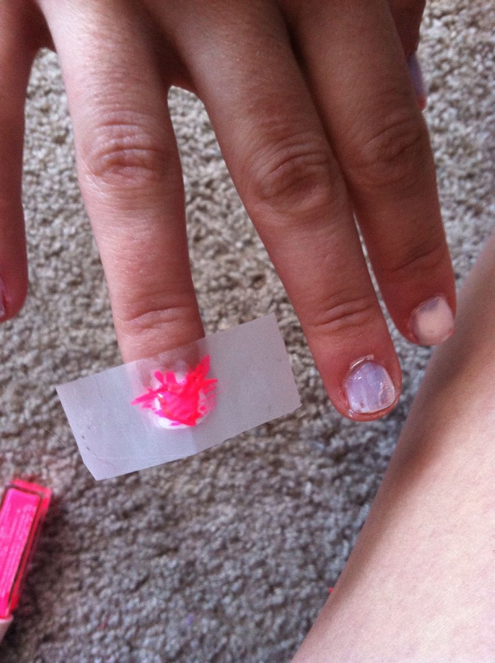 Then choose your hearts color and paint the heart