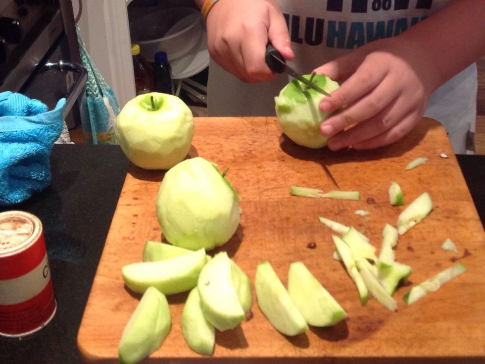 Then chop the apples