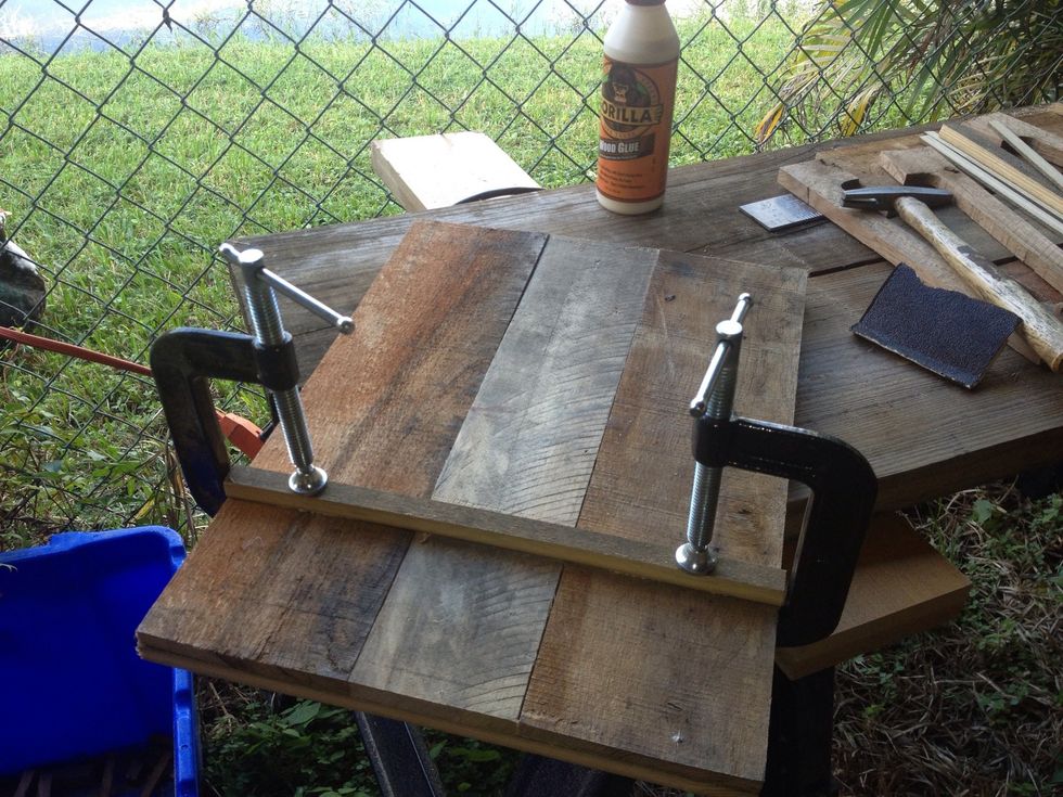 Then clamped it in place