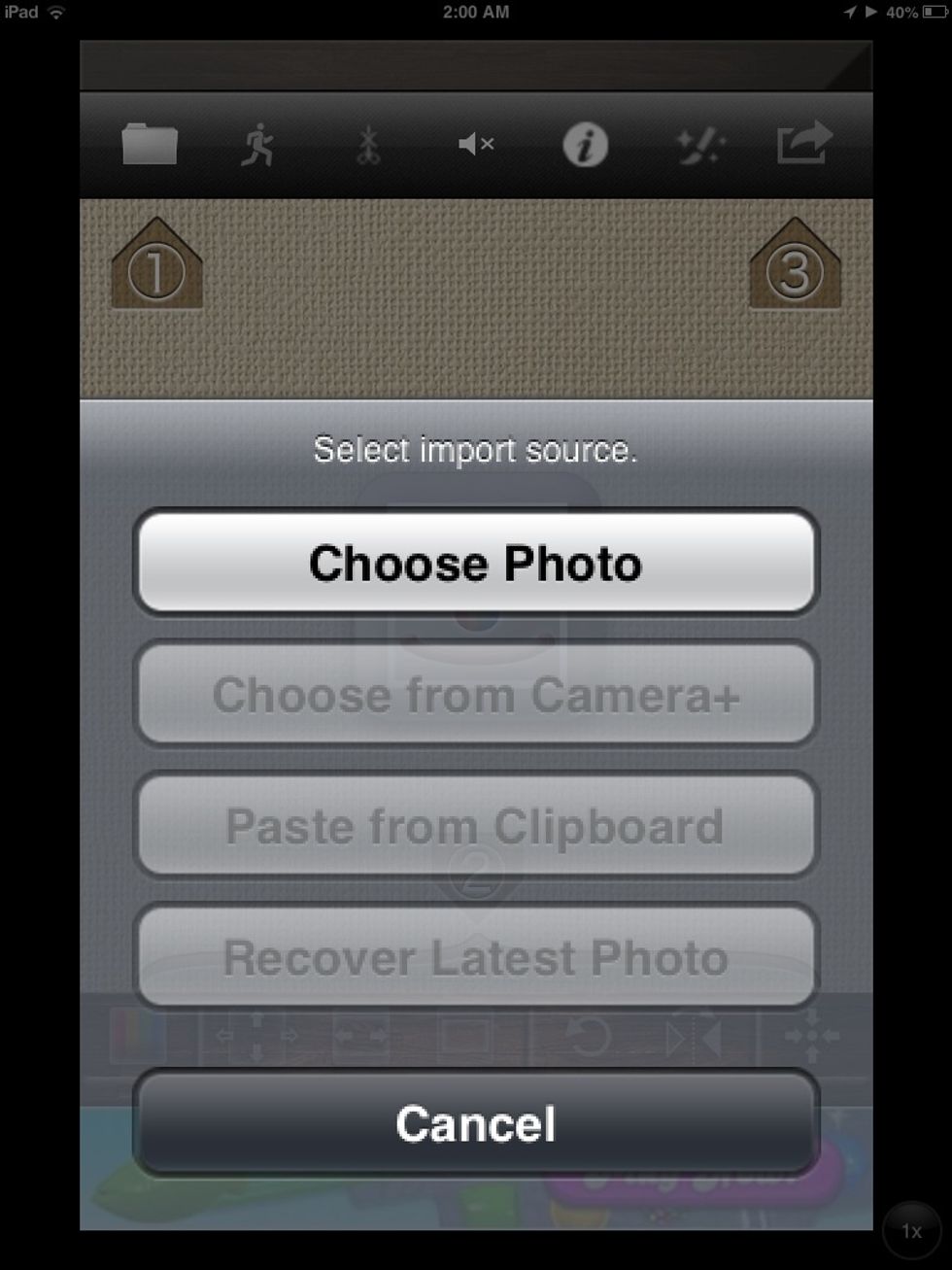 Then click "choose photo". And choose the picture you want to post.