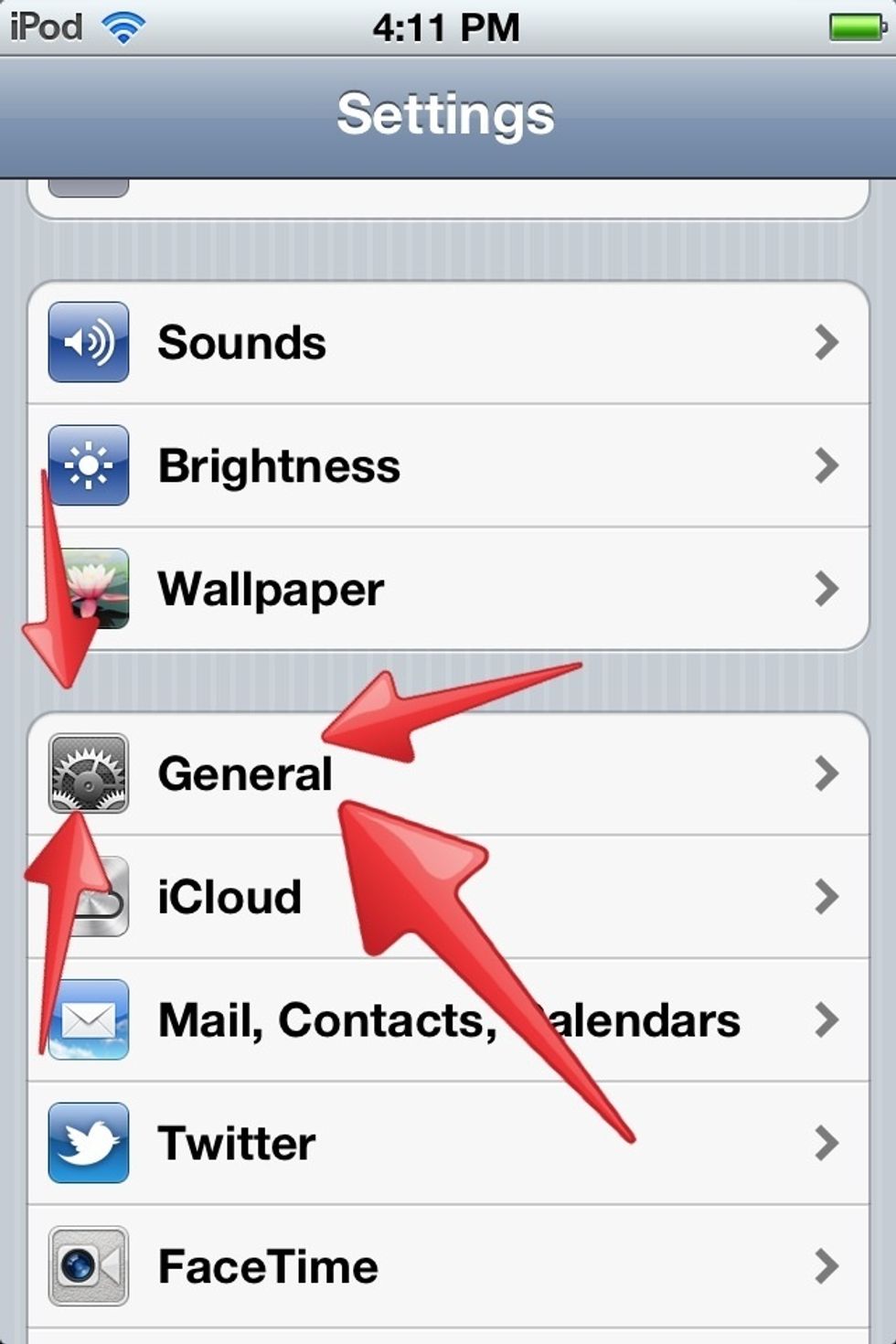 Then, click general.
