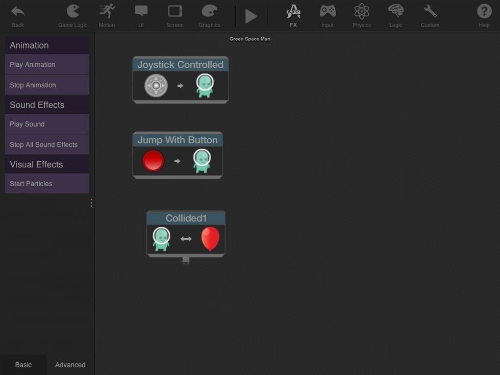 Then click on the PLAY SOUND behavior.