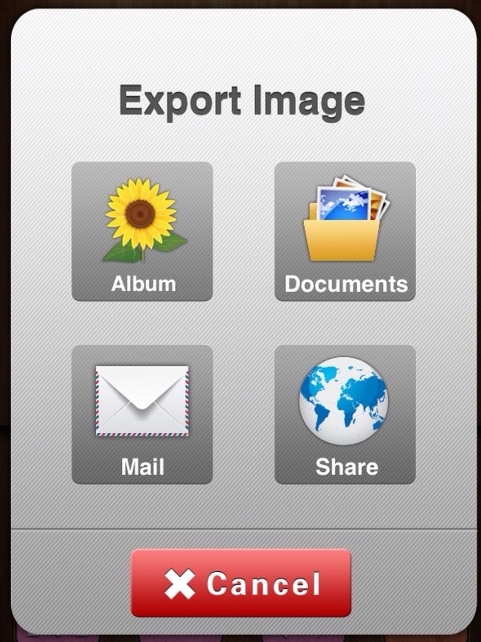 Then click save in the top right corner and choose where you wanna save it to