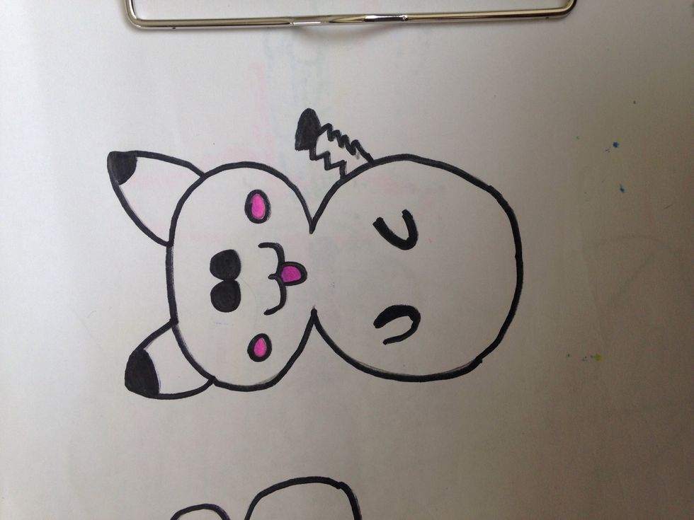 Then colour that in pink